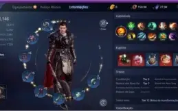 GUERREIRO NIVEL 75 PODER 91,146 3 PETS ÉPICOS