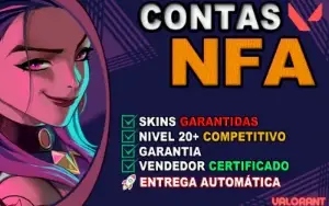 Conta Nfa Valorant! 100-150 Skins!
