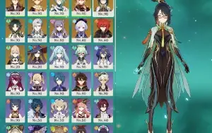 Conta Genshin Impact AR 57 11 personagens 5⭐