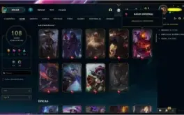 CONTA LOL +100 SKINS & CROMAS & BORDAS