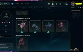 CONTA LOL +100 SKINS & CROMAS & BORDAS