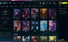 CONTA LOL +100 SKINS & CROMAS & BORDAS