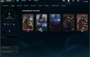 conta lol nivel 30 com sett prestigio