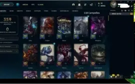 League of Legends-Conta Antiga nv125, 118 Champs, 36 Skins +