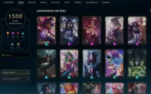 Conta de colecionador League of Legends, todas as skins