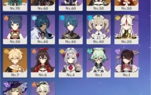 DILUC+VENTI+JEAN+KLEE ARMA 5* ATLAS CELESTIAL (AR 37)