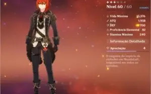 DILUC+VENTI+JEAN+KLEE ARMA 5* ATLAS CELESTIAL (AR 37)