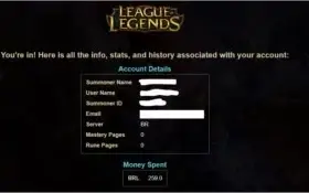 Conta Bronze 5 (melhor elo do lol)