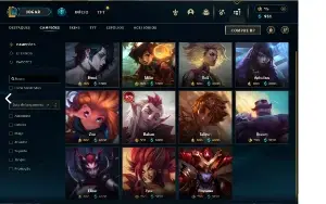 Conta 121 skins faltando apenas 11 campeões, menor preço