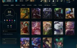 Diamante 3 com 85 Champs e 88 Skins ( SUP / MID )
