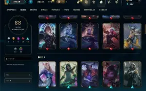 Diamante 3 com 85 Champs e 88 Skins ( SUP / MID )