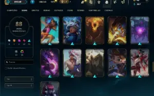 Diamante 3 com 85 Champs e 88 Skins ( SUP / MID )