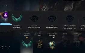 Conta de Lol platina 2 lvl 50