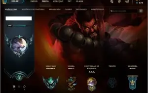 Conta lol 58 skins, 142 campeões, plat 4, lvl 340
