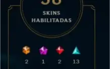 Conta lol 58 skins, 142 campeões, plat 4, lvl 340