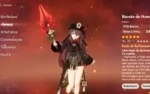 Conta Genshin Impact Hu Tao + Yelan + 2 Homa