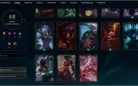 Conta de LoL nv 142 / CINQUENTA E UMA SKINS / 120 ícones /