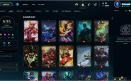 Conta League of Legends (Unraked) / lvl 135 / 695 skins