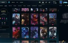 Conta League of Legends (Unraked) / lvl 135 / 695 skins