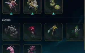 Conta lvl 142 com quase todos champions