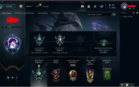 Conta lol level 153 plat 2 com 675 rp na conta