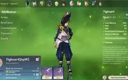 Conta Genshin Impact AR 5 com Tighnari e Qiqi