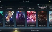 146 SKINS; EX DESAFIANTE; GRÃO MESTRE ATUAL; CONTA TEM TUDO.