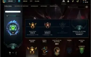 Conta ouro 3 com 75 skins e 107 champs