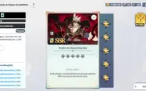 Conta black clover Black Asta 5 estrelas + carta 5 estrelas