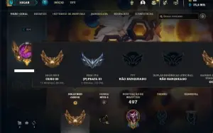 Conta ouro 3 com TODOS os champs e 296 Skins (MID TOP E JG )