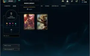 Conta prata 3 com 2 skins e 22 champs