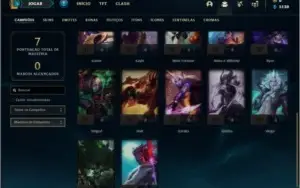 Conta prata 3 com 2 skins e 22 champs