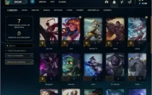 Conta prata 3 com 2 skins e 22 champs