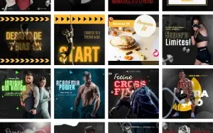 Pack 145 Editaveis Para Posts De Academia