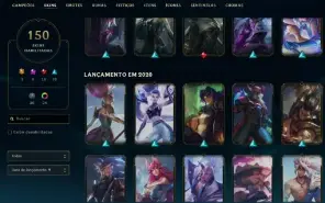 Unranked com 130 Champs e 150 Skins ( ADC / MID ) + RP