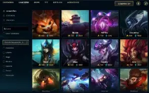 Unranked com 130 Champs e 150 Skins ( ADC / MID ) + RP