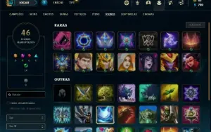 Conta platina 4 com 40 Champs e 9 Skins + 6 Fragmentos