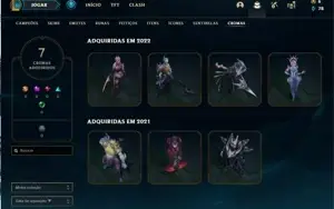 CONTA LOL M/JUNGLE  BARATINHA LV 250/147 SKINS