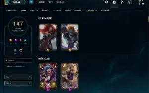 CONTA LOL M/JUNGLE  BARATINHA LV 250/147 SKINS