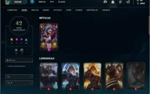 Conta prata 2 com 42 skins e 64 champs ( MAIN JG )