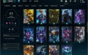 Conta prata 2 com 42 skins e 64 champs ( MAIN JG )