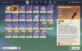 AR 37, diluc + venti + mona, 2 armas 5 estrelas