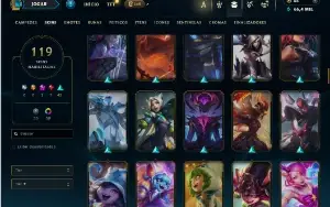 Esmeralda 4 com 120 Champs e 119 Skins ( SUP / ADC )
