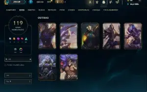Esmeralda 4 com 120 Champs e 119 Skins ( SUP / ADC )