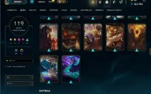 Esmeralda 4 com 120 Champs e 119 Skins ( SUP / ADC )
