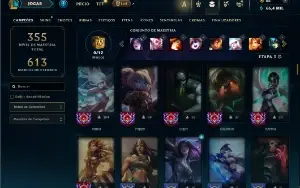 Esmeralda 4 com 120 Champs e 119 Skins ( SUP / ADC )