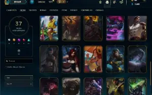 Unranked com 95 Champs e 37 Skins
