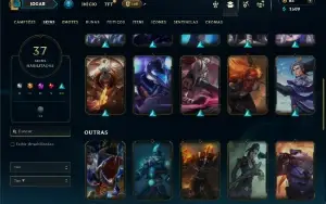 Unranked com 95 Champs e 37 Skins