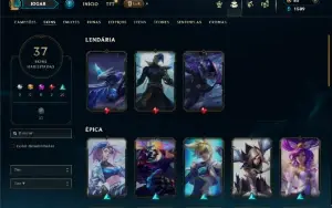 Unranked com 95 Champs e 37 Skins