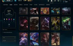 Unranked com 95 Champs e 37 Skins